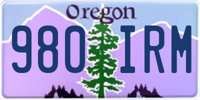 OR license plate 980IRM