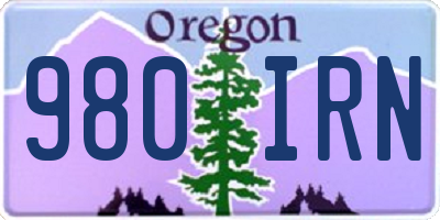 OR license plate 980IRN