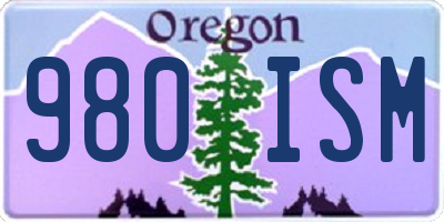 OR license plate 980ISM