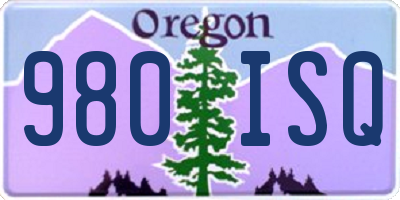 OR license plate 980ISQ