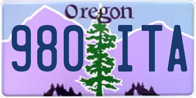 OR license plate 980ITA