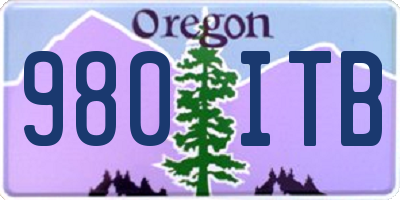 OR license plate 980ITB