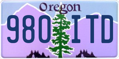 OR license plate 980ITD