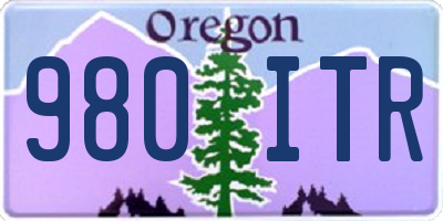 OR license plate 980ITR