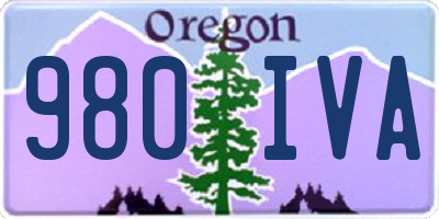 OR license plate 980IVA