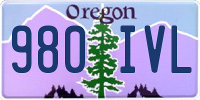 OR license plate 980IVL