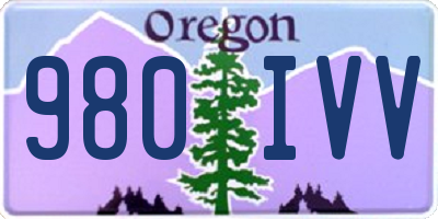 OR license plate 980IVV