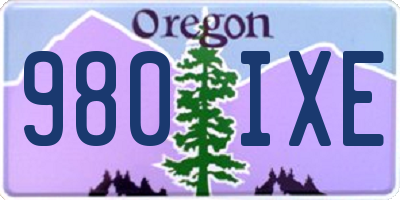 OR license plate 980IXE