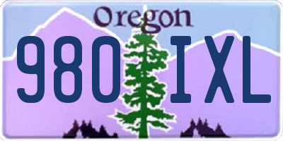 OR license plate 980IXL
