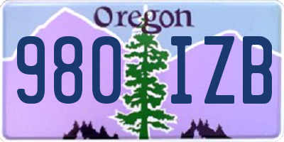 OR license plate 980IZB