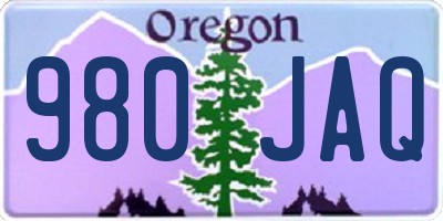 OR license plate 980JAQ