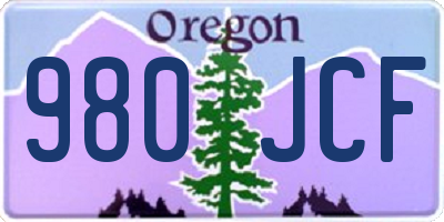 OR license plate 980JCF