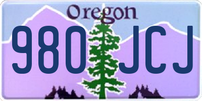 OR license plate 980JCJ