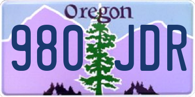 OR license plate 980JDR