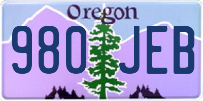 OR license plate 980JEB