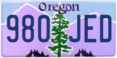 OR license plate 980JED