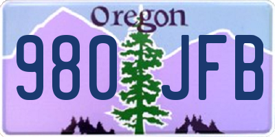 OR license plate 980JFB