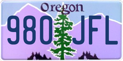 OR license plate 980JFL