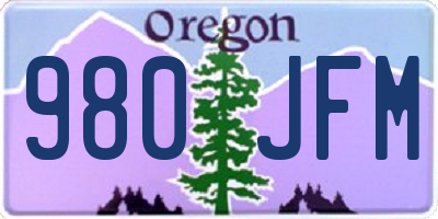 OR license plate 980JFM