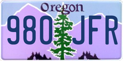 OR license plate 980JFR