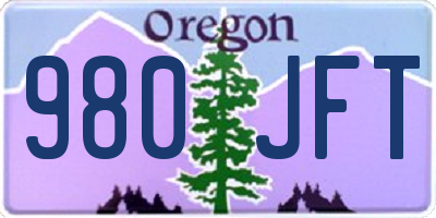 OR license plate 980JFT