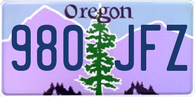 OR license plate 980JFZ