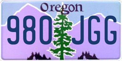 OR license plate 980JGG