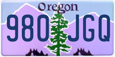 OR license plate 980JGQ