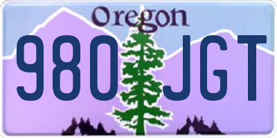 OR license plate 980JGT
