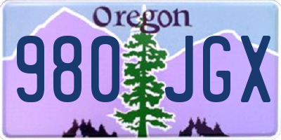OR license plate 980JGX
