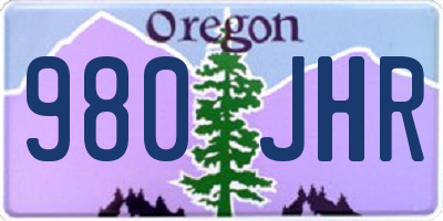 OR license plate 980JHR