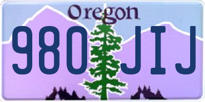 OR license plate 980JIJ