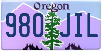 OR license plate 980JIL