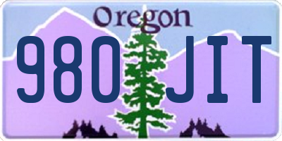 OR license plate 980JIT