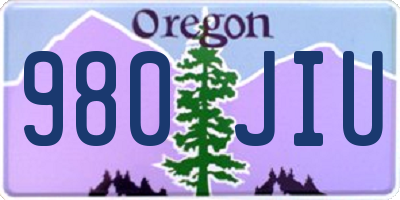 OR license plate 980JIU