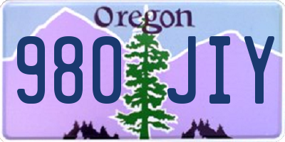 OR license plate 980JIY