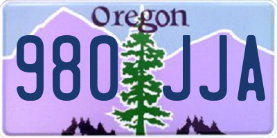 OR license plate 980JJA