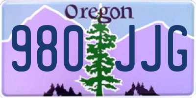OR license plate 980JJG