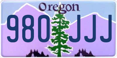 OR license plate 980JJJ