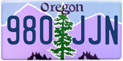 OR license plate 980JJN