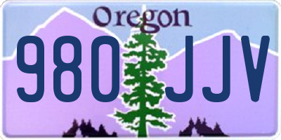 OR license plate 980JJV