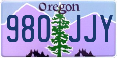 OR license plate 980JJY