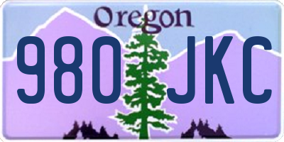 OR license plate 980JKC