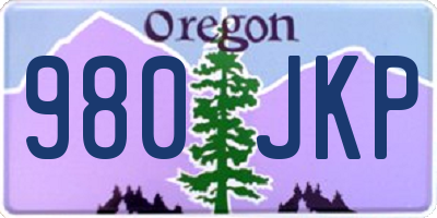 OR license plate 980JKP