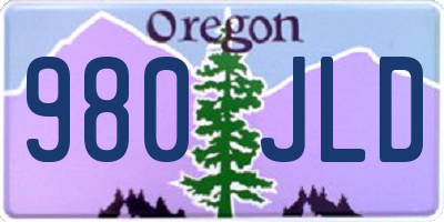 OR license plate 980JLD