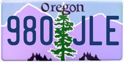 OR license plate 980JLE