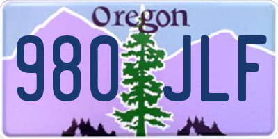 OR license plate 980JLF