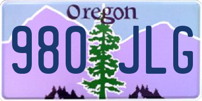 OR license plate 980JLG