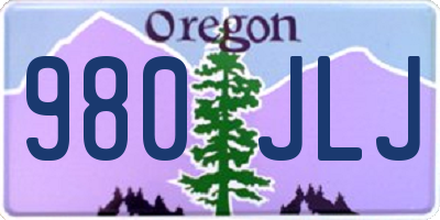 OR license plate 980JLJ
