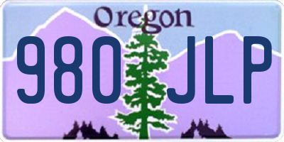 OR license plate 980JLP